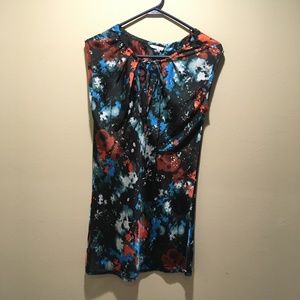 BB Dakota long tunic or dress string v neck top